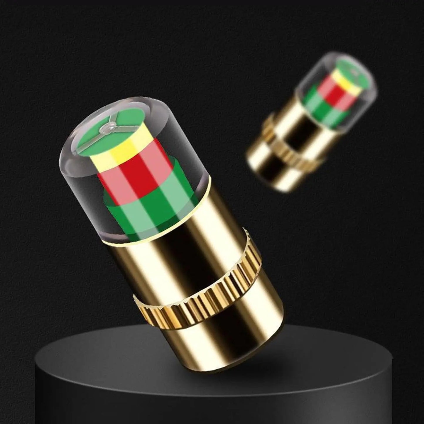 [4 PCS] Válvula de monitoreo de presión de neumáticos para automóvil, Vástago de válvula de monitoreo de presión de automóvil, Tapa de vástago de válvula de monitoreo de presión de neumáticos para tamaño mediano, pequeño, motocicletas, bicicletas