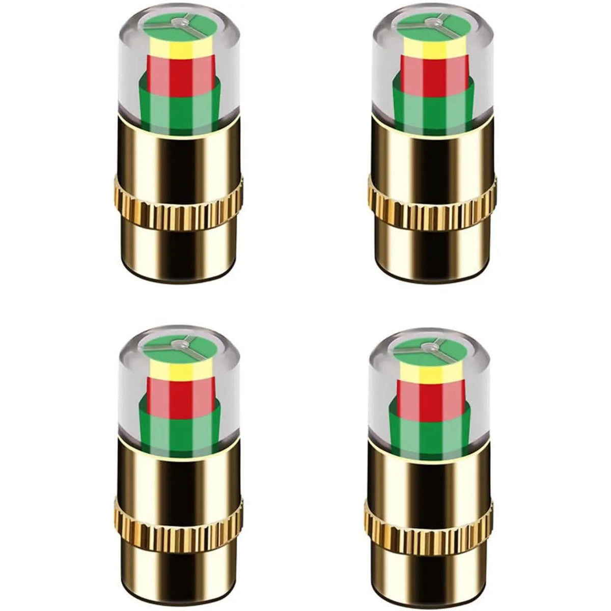 [4 PCS] Válvula de monitoreo de presión de neumáticos para automóvil, Vástago de válvula de monitoreo de presión de automóvil, Tapa de vástago de válvula de monitoreo de presión de neumáticos para tamaño mediano, pequeño, motocicletas, bicicletas