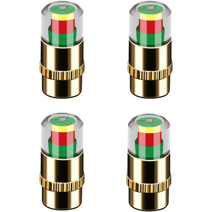 [4 PCS] Válvula de monitoreo de presión de neumáticos para automóvil, Vástago de válvula de monitoreo de presión de automóvil, Tapa de vástago de válvula de monitoreo de presión de neumáticos para tamaño mediano, pequeño, motocicletas, bicicletas