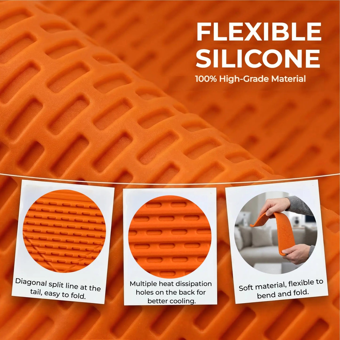 Soporte de teléfono de aluminio y silicona flexible, diseño plegable y enrollable, soporte de escritorio antideslizante universal ajustable para teléfono, tablet, portátil, soporte ergonómico portátil para el hogar, la oficina y viajes-YY